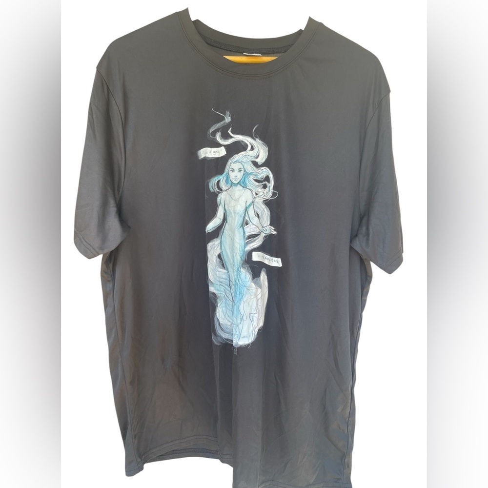 SYL Fan Art Wind Goddess size XL Gray T-Shirt Graphic design